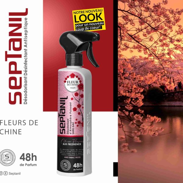 Desodorisant d'atmosphere Puissant "Fleur de Chine" 500ml Septanil